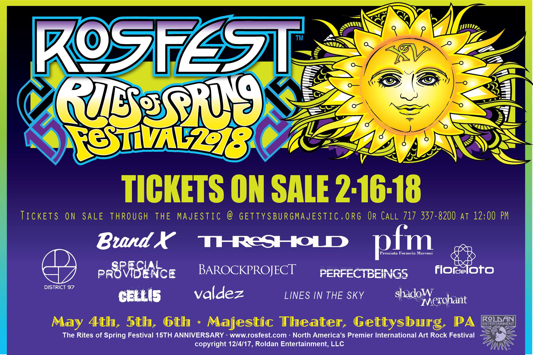 RoSfest 3 Day Pass On Sale Now! Power of Prog